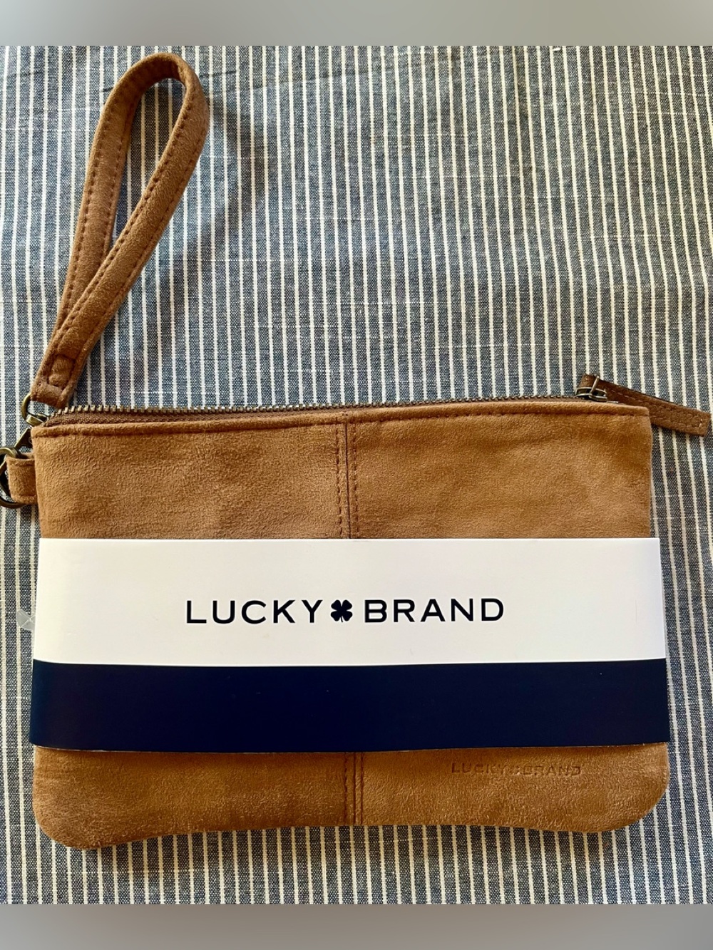Lucky Brand Faux Suede Wristlet